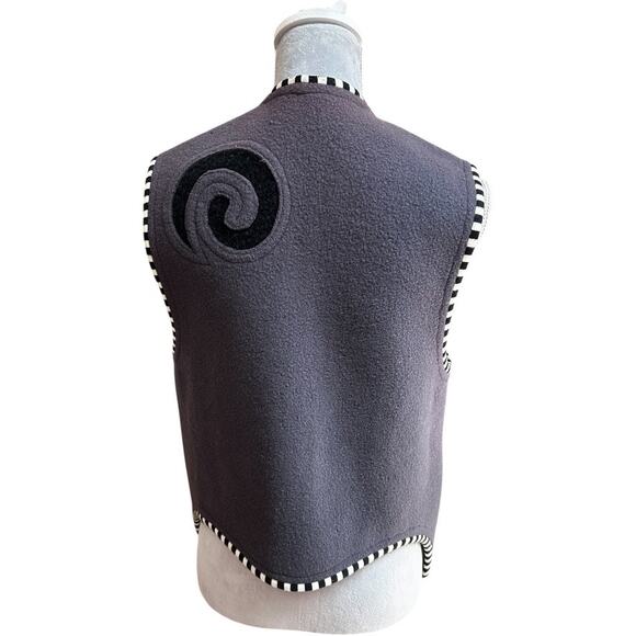 Vintage 1980s JWVB Wool Fleece Teacher Art to Wear Vest Wacky Artsy Eclectic - Picture 3 of 7